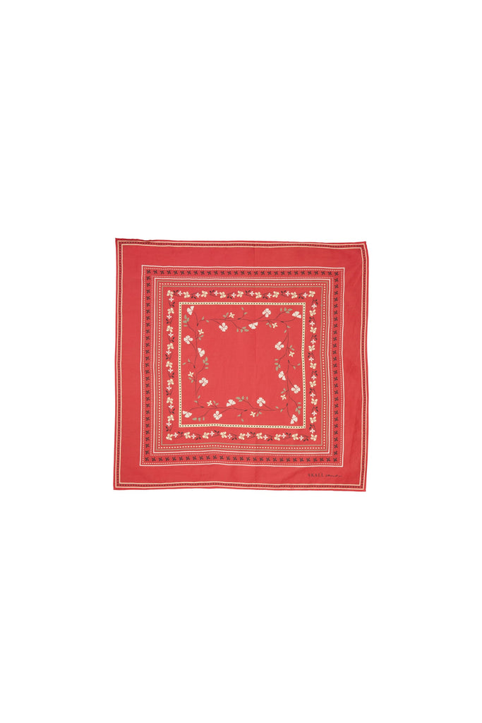 Skall Floral Scarf 55x55 | Red - Skjønn Concept Store