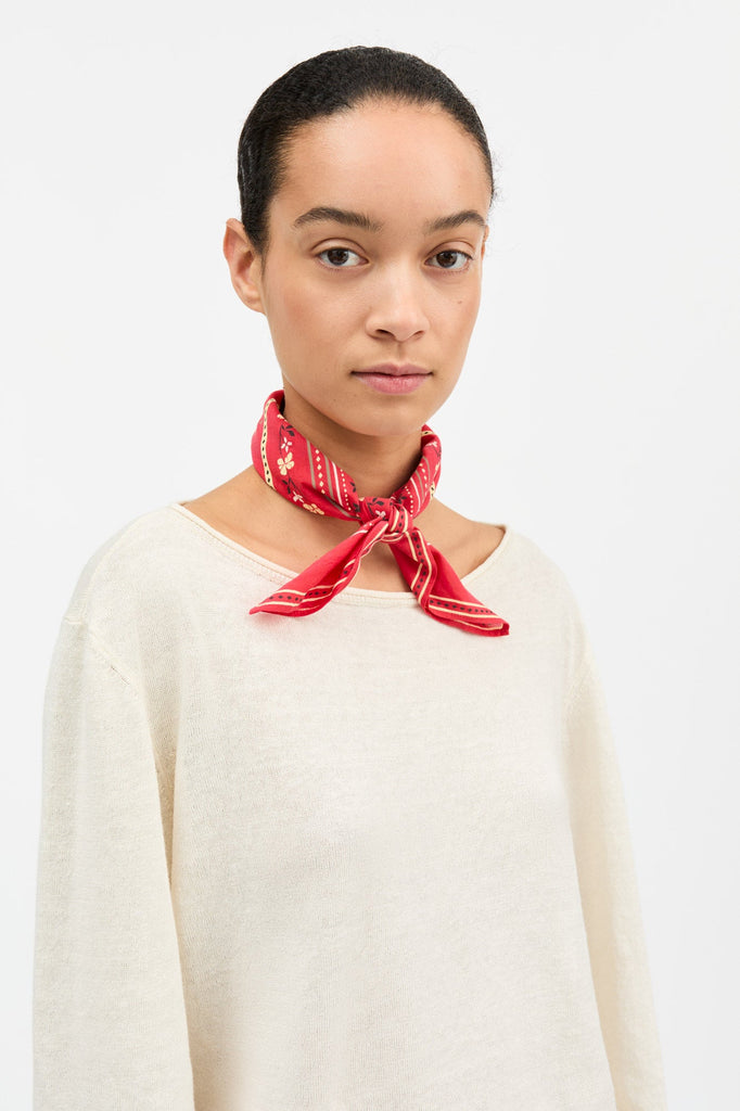 Skall Floral Scarf 55x55 | Red - Skjønn Concept Store