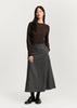 Stella Skirt Fine Wool | Dark Grey - Skjønn Concept Store
