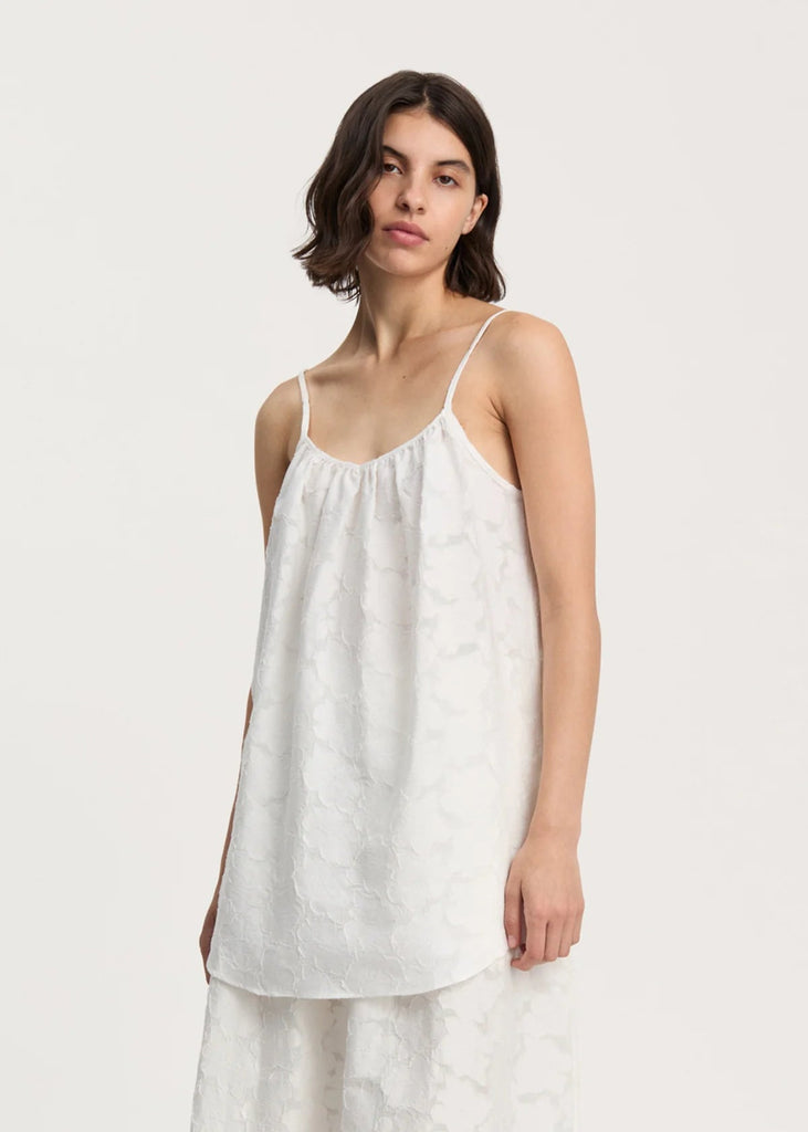 Strap Top Laceflower | White - Skjønn Concept Store