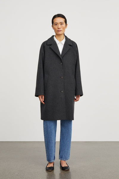 Thelma Coat | Dark Grey Melange - Skjønn Concept Store