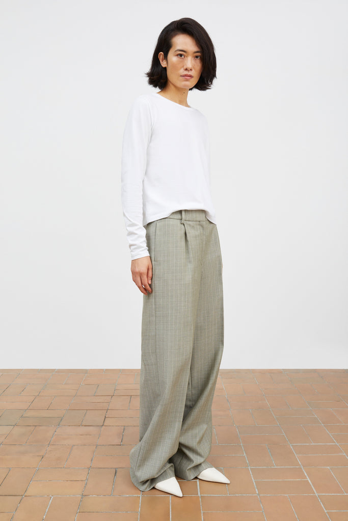 Thom Trousers | Light Grey/Ecru - Skjønn Concept Store