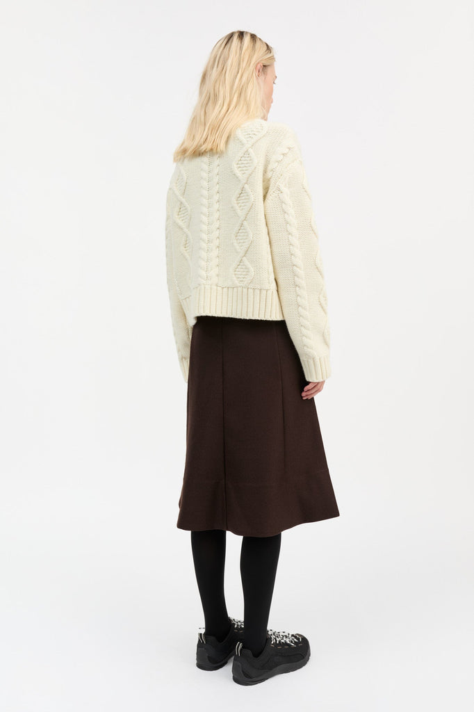 White Sun O - Neck Jumper | Ecru - Skjønn Concept Store