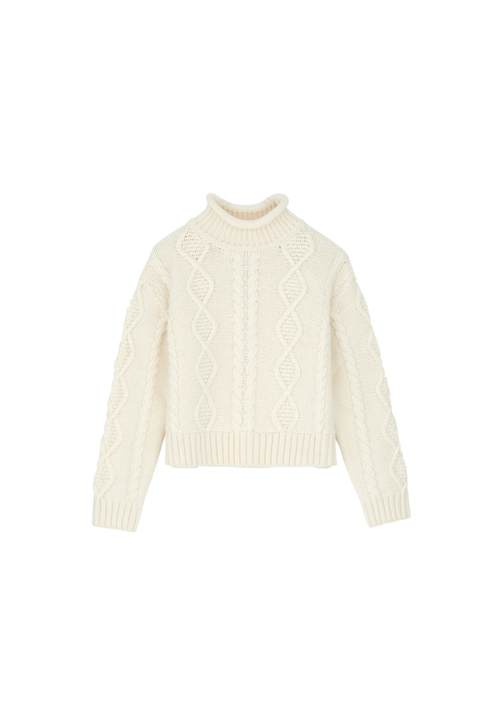 White Sun O - Neck Jumper | Ecru - Skjønn Concept Store