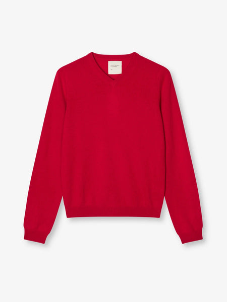 Womens Fitted 90's V - Neck | Red - Skjønn Concept Store