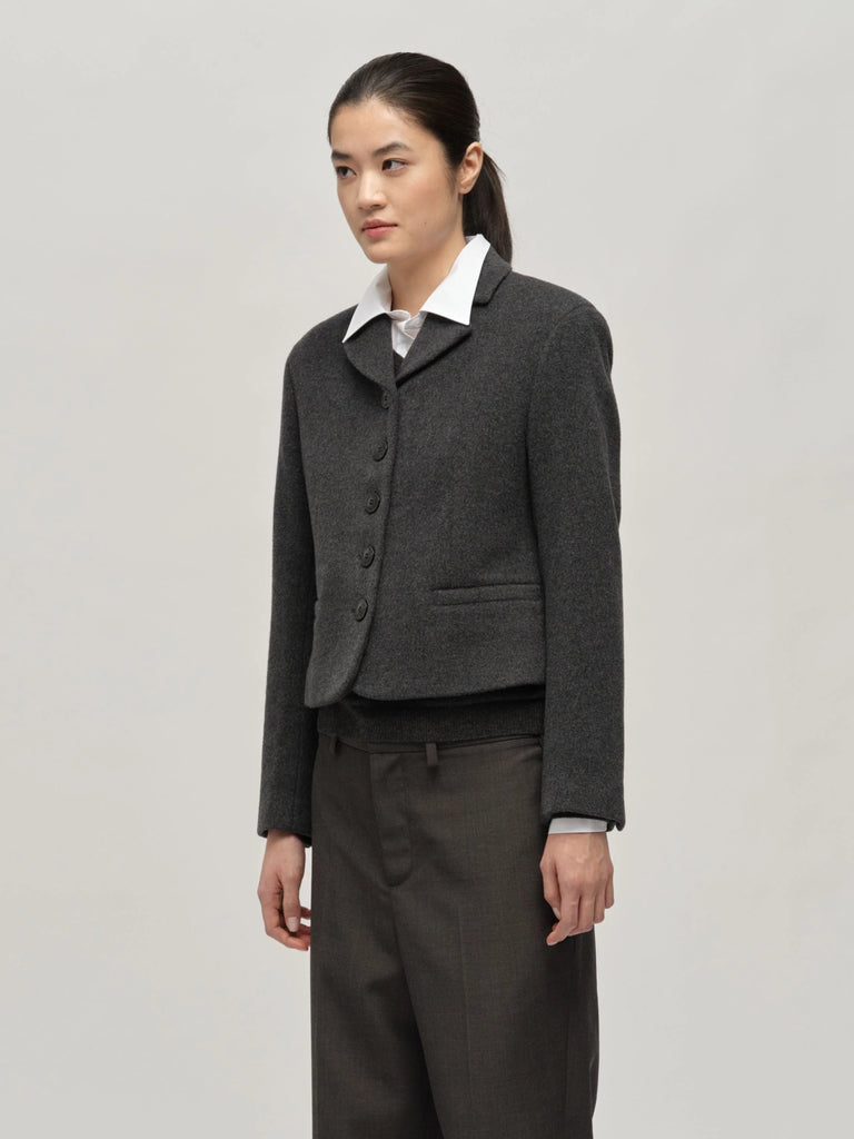 Womens Short Blazer | Heather Grey - Skjønn Concept Store