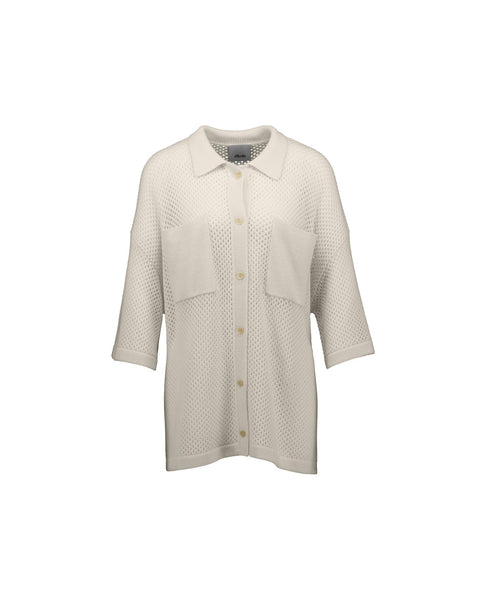 Wool - Cashmere Overshirt 1/2 | Creme - Skjønn Concept Store