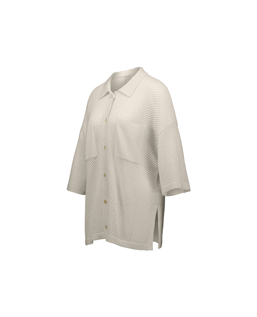Wool - Cashmere Overshirt 1/2 | Creme - Skjønn Concept Store