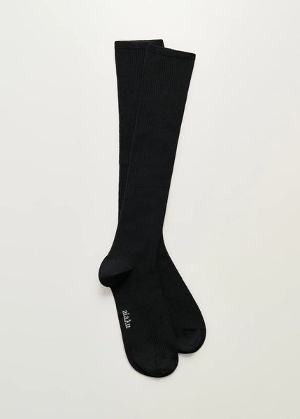 Wool KNee Socks | Black - Skjønn Concept Store
