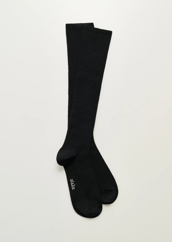 Wool KNee Socks | Black - Skjønn Concept Store