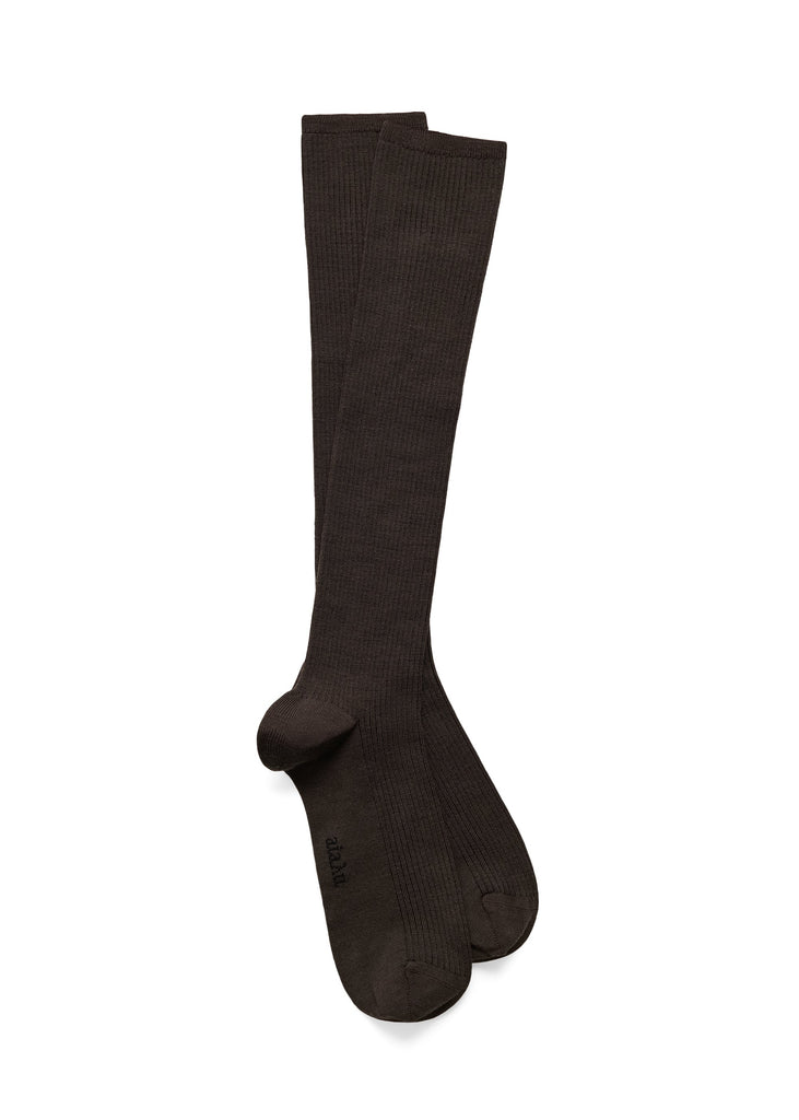Wool KNee Socks | Chocolate - Skjønn Concept Store