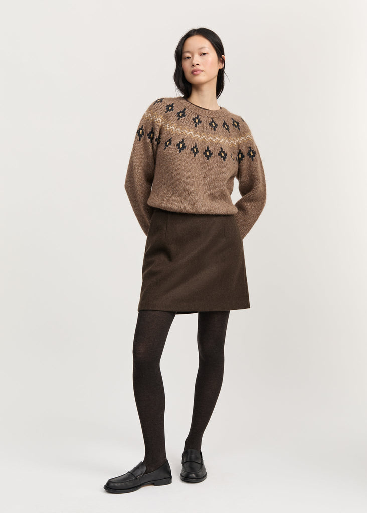 Wyn Sweater Lama Wool | Mix Pure Brownie - Skjønn Concept Store
