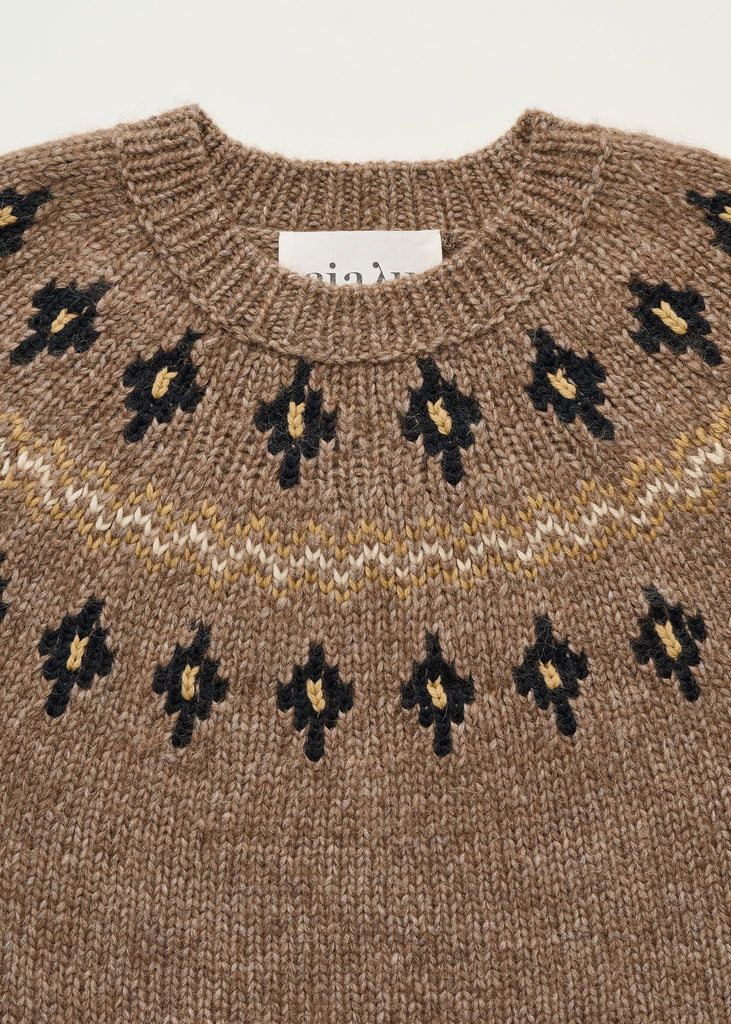 Wyn Sweater Lama Wool | Mix Pure Brownie - Skjønn Concept Store