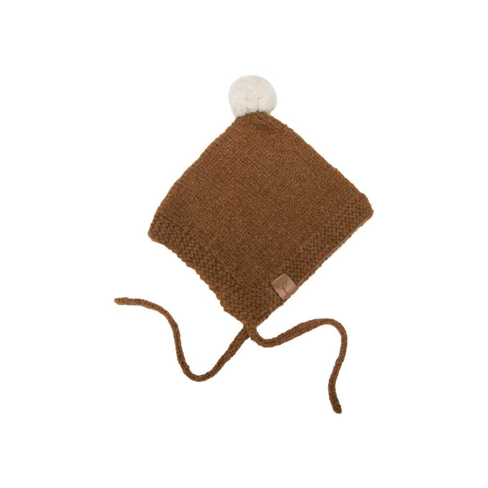 Baby Alpaca Vintage Pompom Hat | Camel-Beige - Skjønn Concept Store