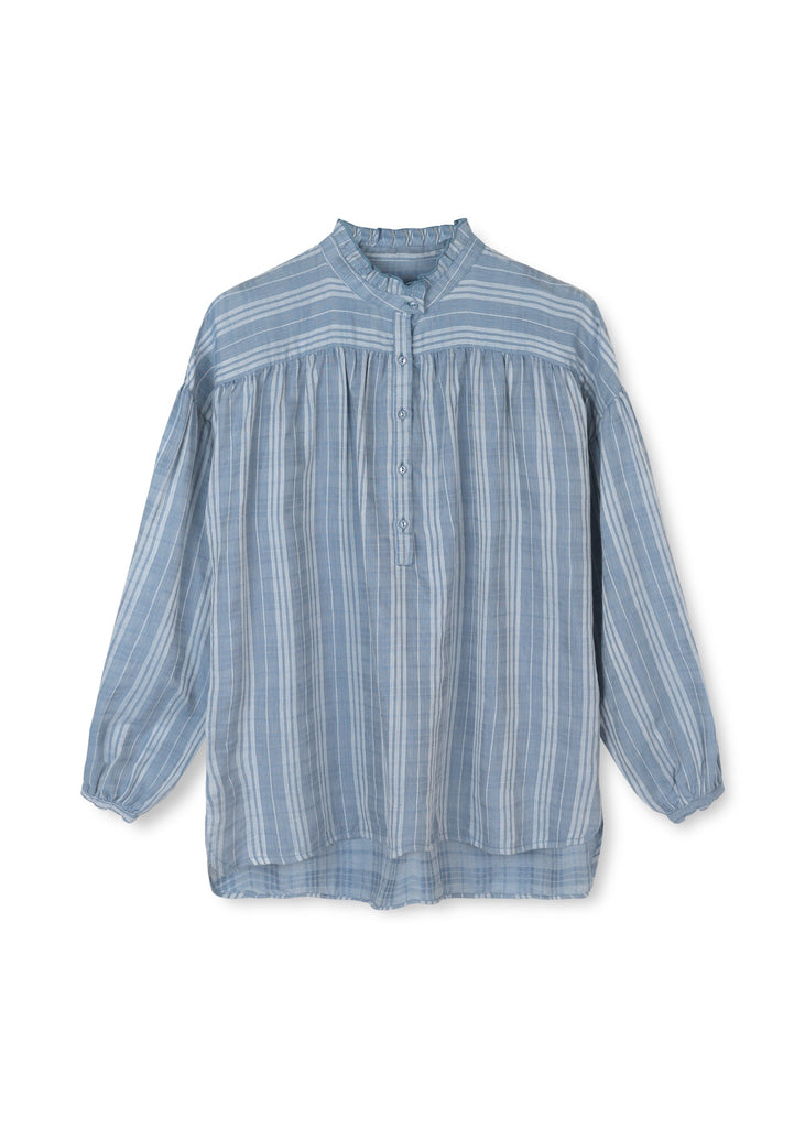 Bella Dobby Shirt | Mix Deep Blue - Skjønn Concept Store