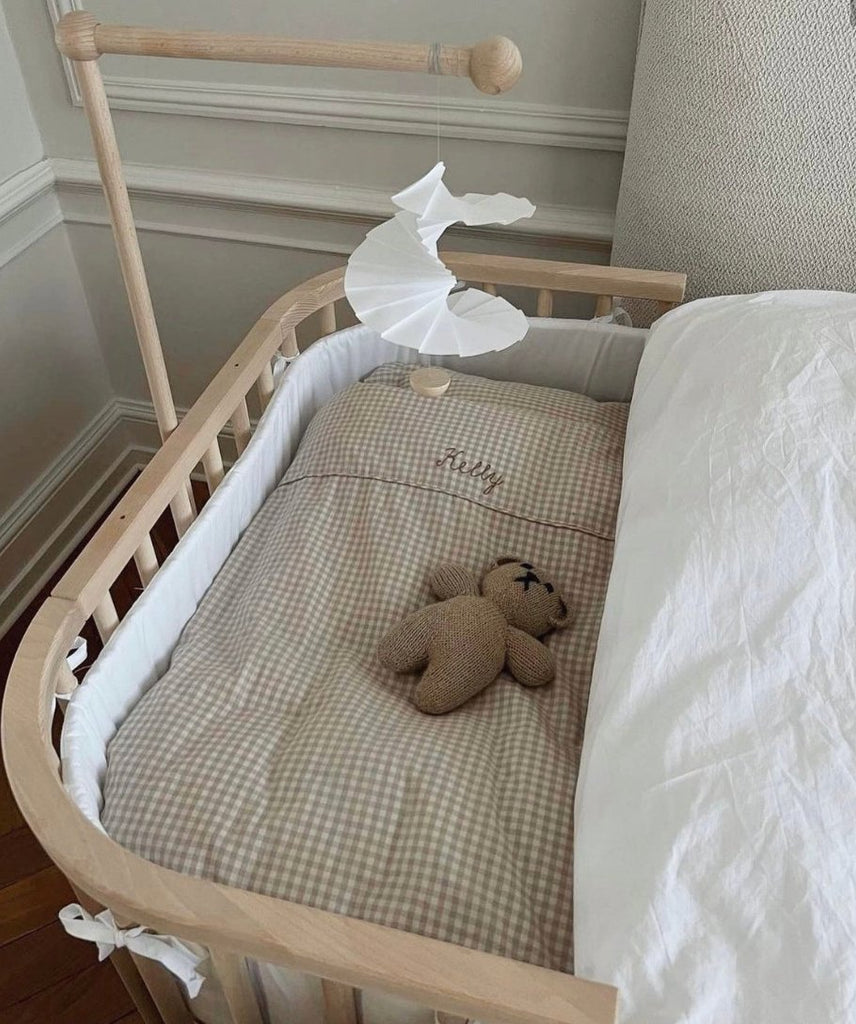 Classic Baby Bedding | Beige/Cream Gingham - Skjønn Concept Store
