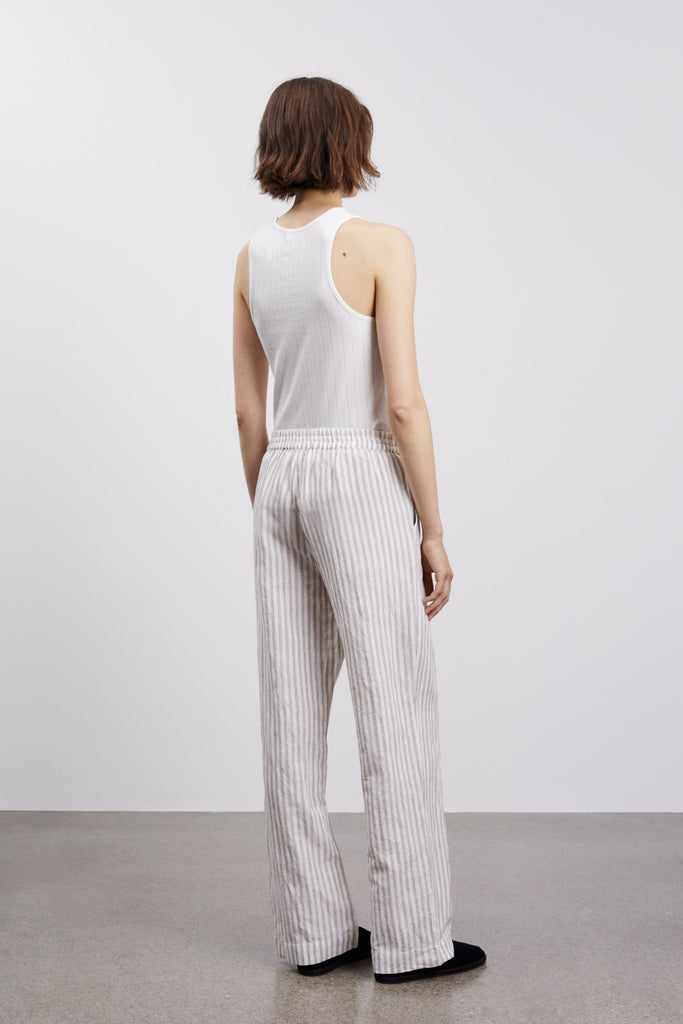 Claudia Pants | Brown/off White Stripe - Skjønn Concept Store