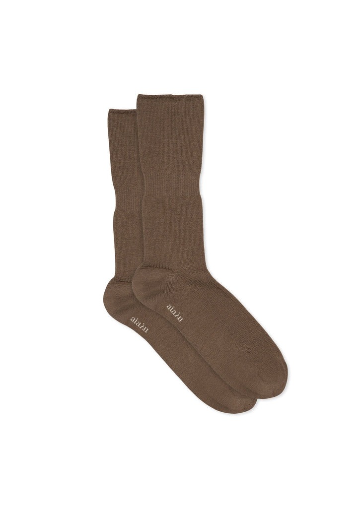 Cotton Rib Socks | Chestnut - Skjønn Concept Store