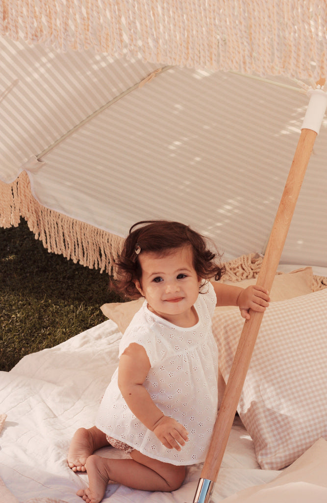Daisy Top Baby Broderie Anglaise | Natural White - Skjønn Concept Store