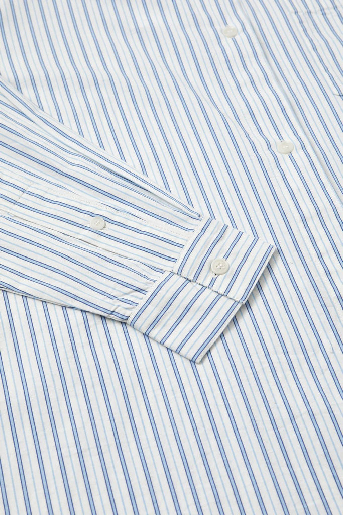 Edgar Shirt | Blue/White Stripe - Skjønn Concept Store