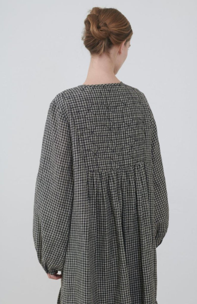 Frances Dress Checked | Black/Beige - Skjønn Concept Store
