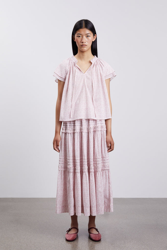Grace Skirt | Garden Print/Soft Pink/Off White - Skjønn Concept Store