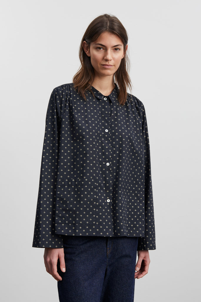Jasmine Shirt | Alistair print/Midnight/Beige - Skjønn Concept Store