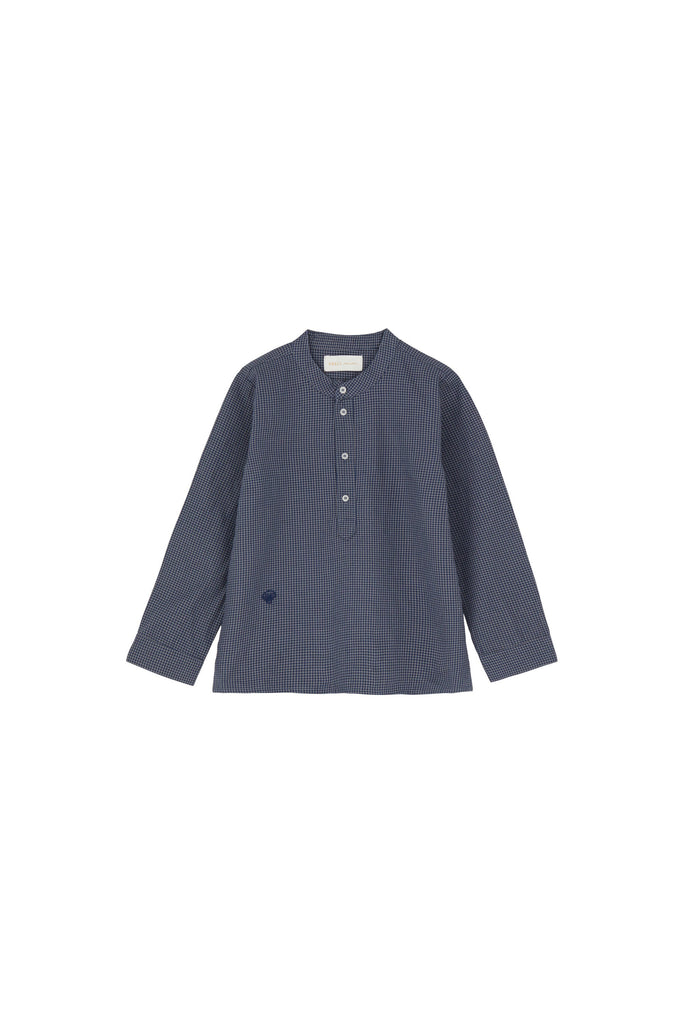 Lucca Shirt | Blue/Grey Mini Check - Skjønn Concept Store