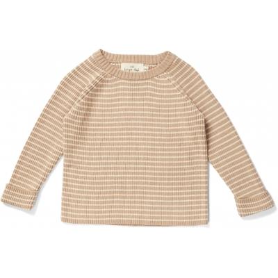 Meo Knit Blouse Cotton | Moonlight/Off White - Skjønn Concept Store