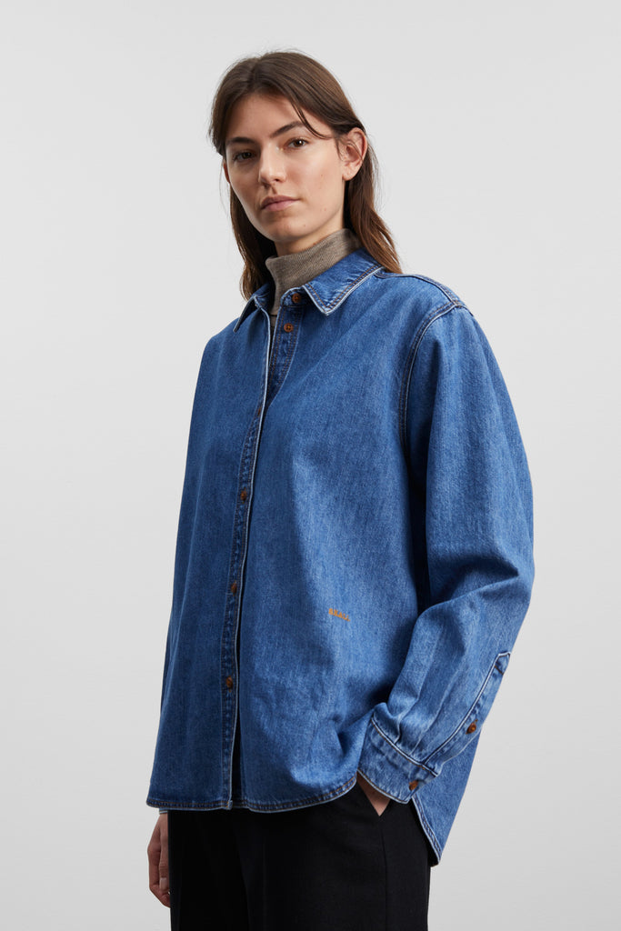 Millington Shirt | Mid Blue - Skjønn Concept Store