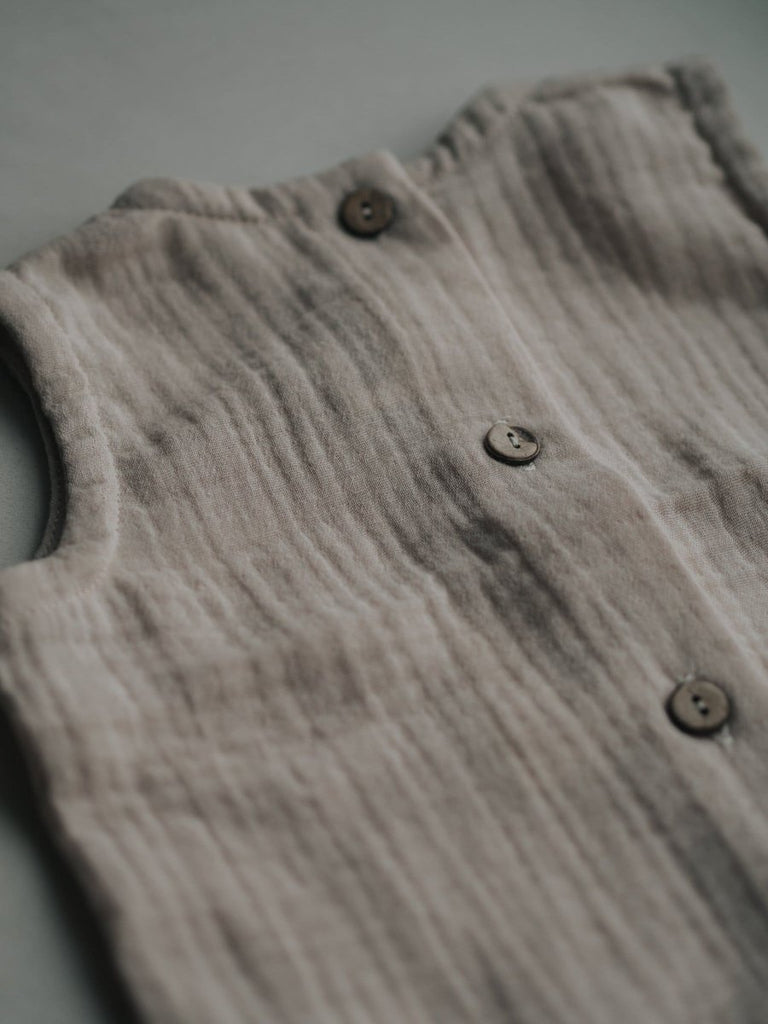 Muslin Top Buttons | Beige - Skjønn Concept Store