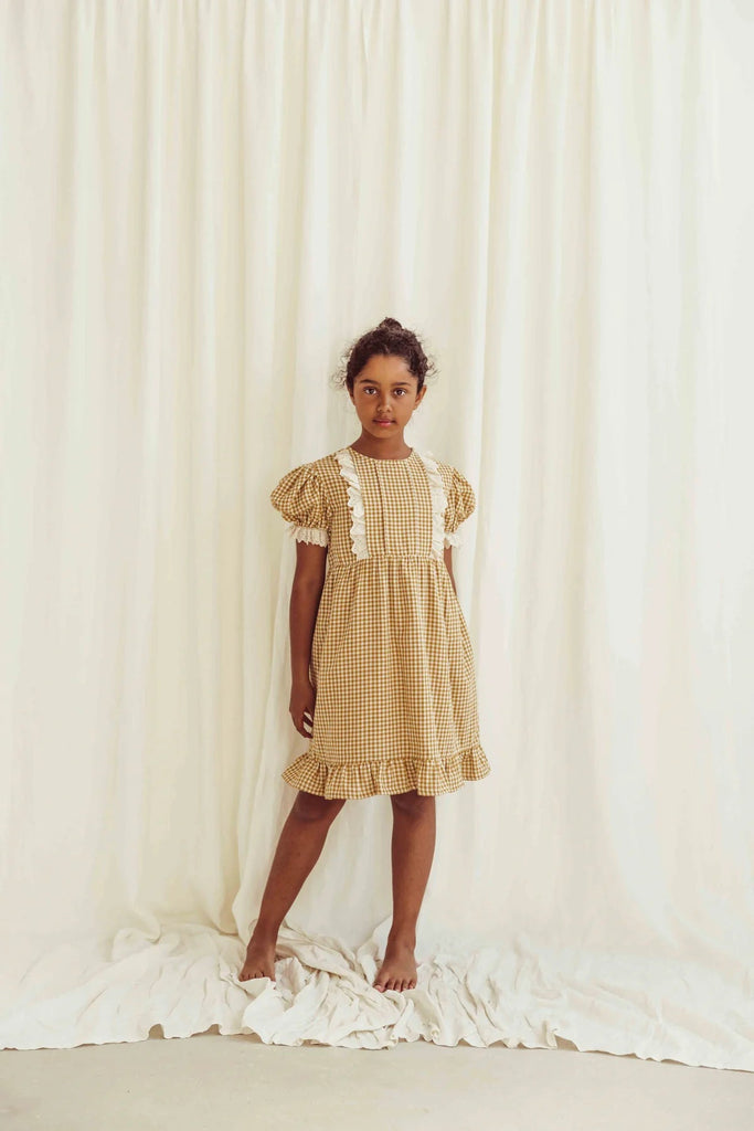 Oda Dress | Mustard Vichy - Skjønn Concept Store