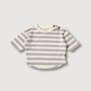 Organic Boxy Sweatshirt | Mist Stripe - Skjønn Concept Store