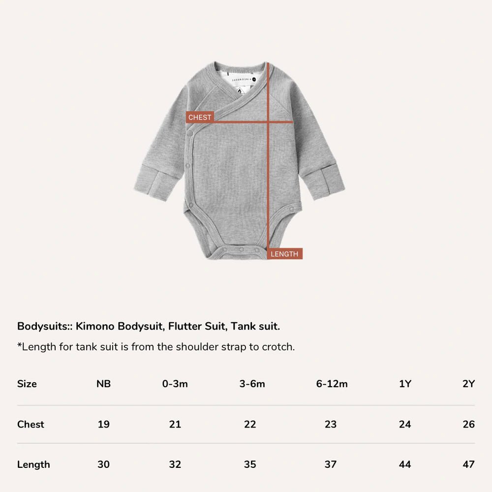 Organic Kimono Bodysuit L/S (Pointelle)| Taupe - Skjønn Concept Store