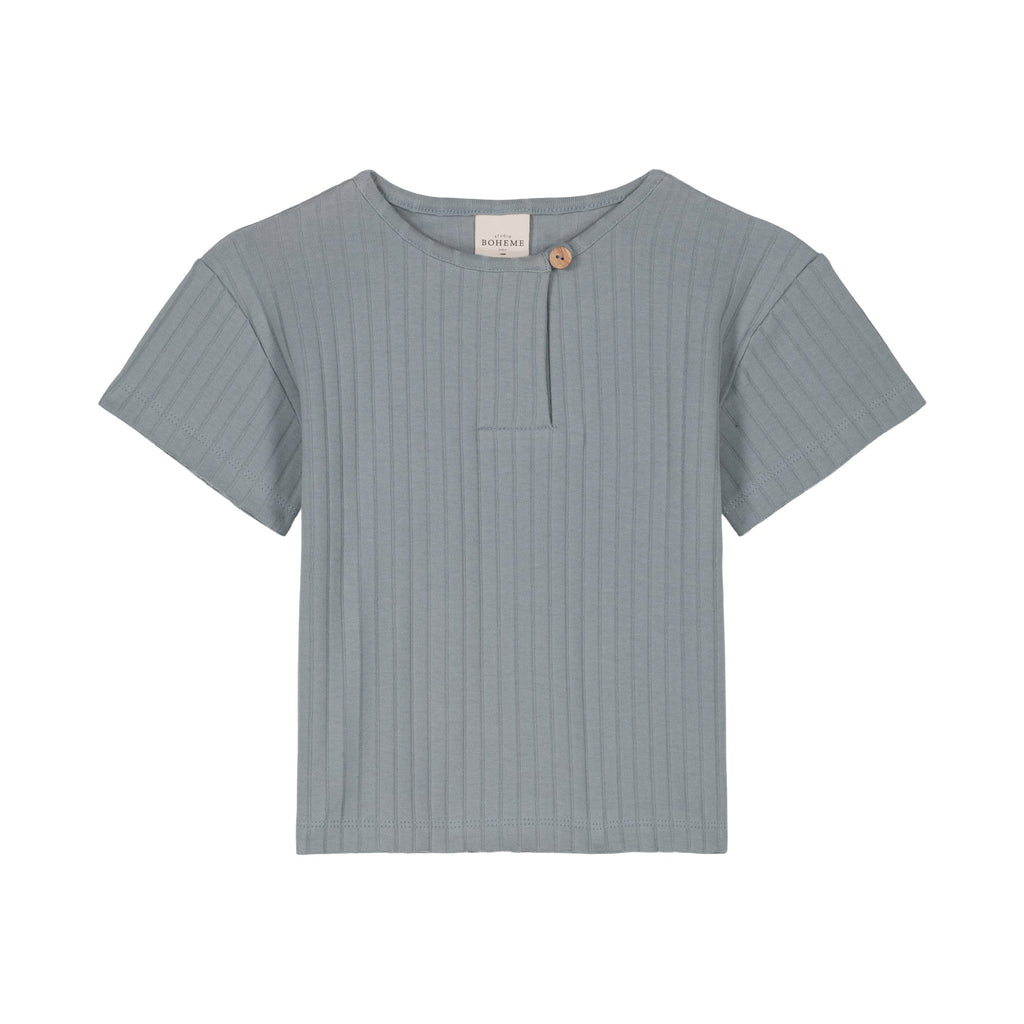 Orso Rib T-Shirt | Blue Grey - Skjønn Concept Store