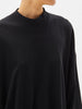 Rib Funnel Neck L/S T-Shirt | Black - Skjønn Concept Store