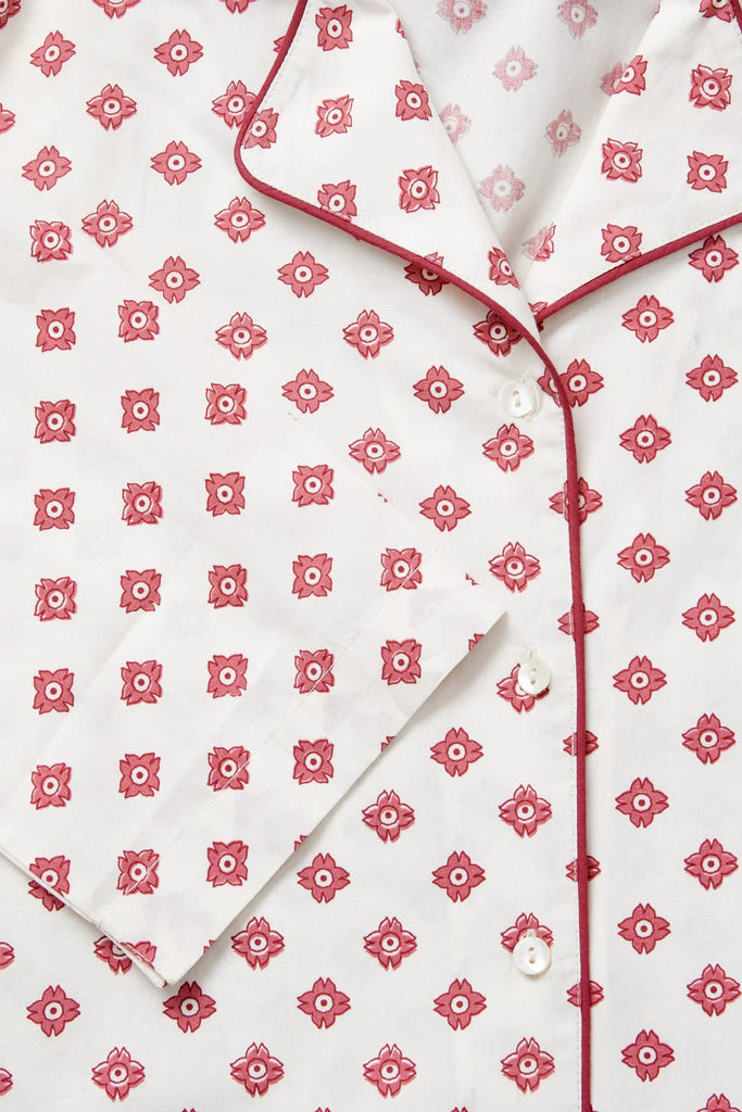 Skall Pyjamas Shirt | Ellie/White/Red - Skjønn Concept Store