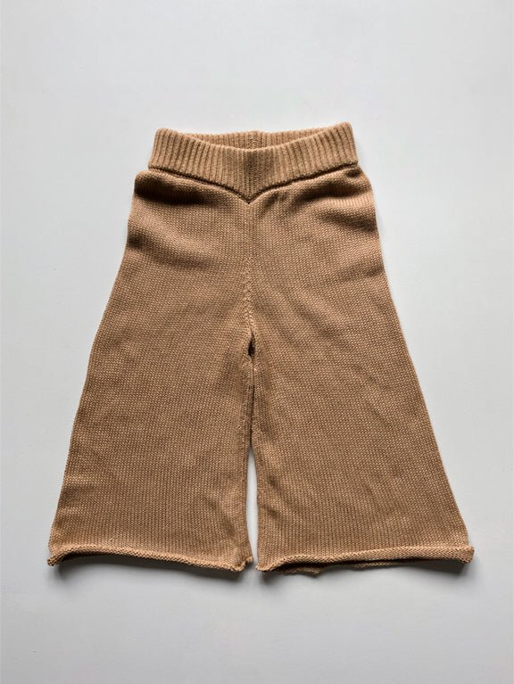 The Wide Leg Knit Trouser | Caramel - Skjønn Concept Store