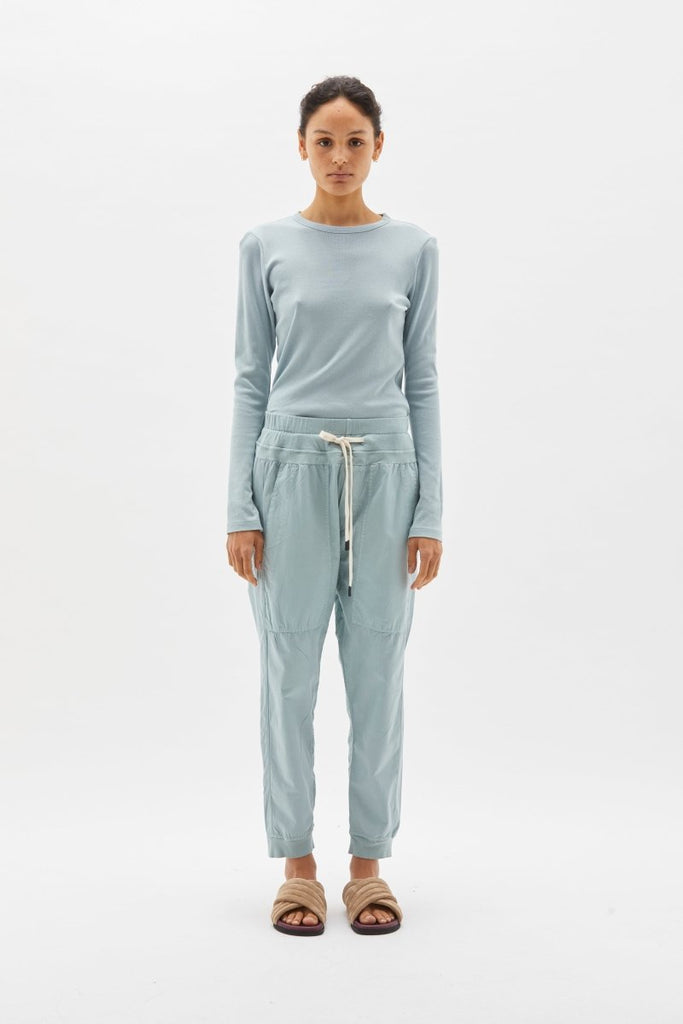 Utility Cotton Jersey Pant | Duck Egg - Skjønn Concept Store