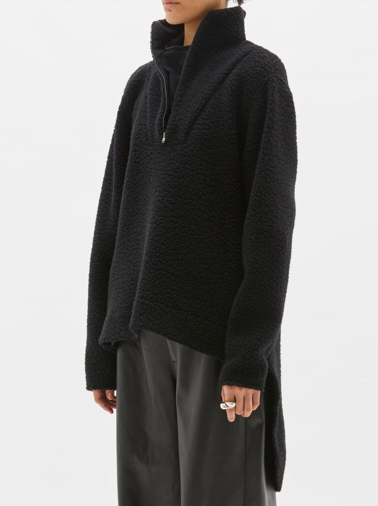 Wool Fleece Overshirt | Black - Skjønn Concept Store