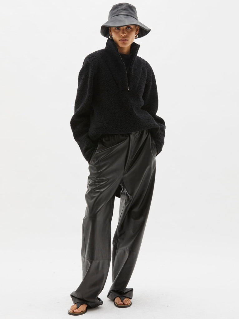 Wool Fleece Overshirt | Black - Skjønn Concept Store